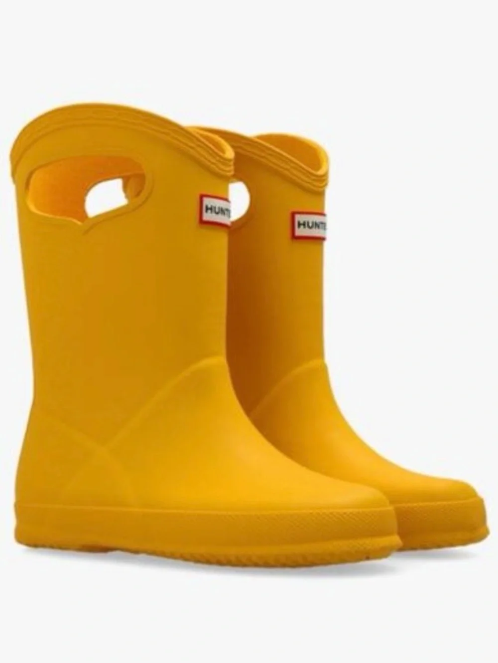 Hunter Kids First Classic Grab Handle Wellington Boots Yellow size-UK 7 US 8B 9G